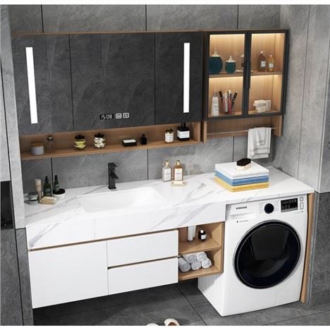 High Gloss PET Bathroom Vanity Wall Mounted